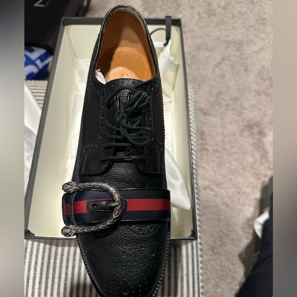 Gucci Dionysus Men’s Martin Brogue Leather Buckle